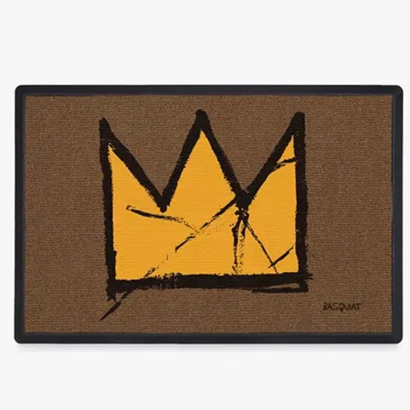 Ruggable Jean-Michel Basquiat King Dark Coir Washable Doormat Cover - Picture 1 of 6